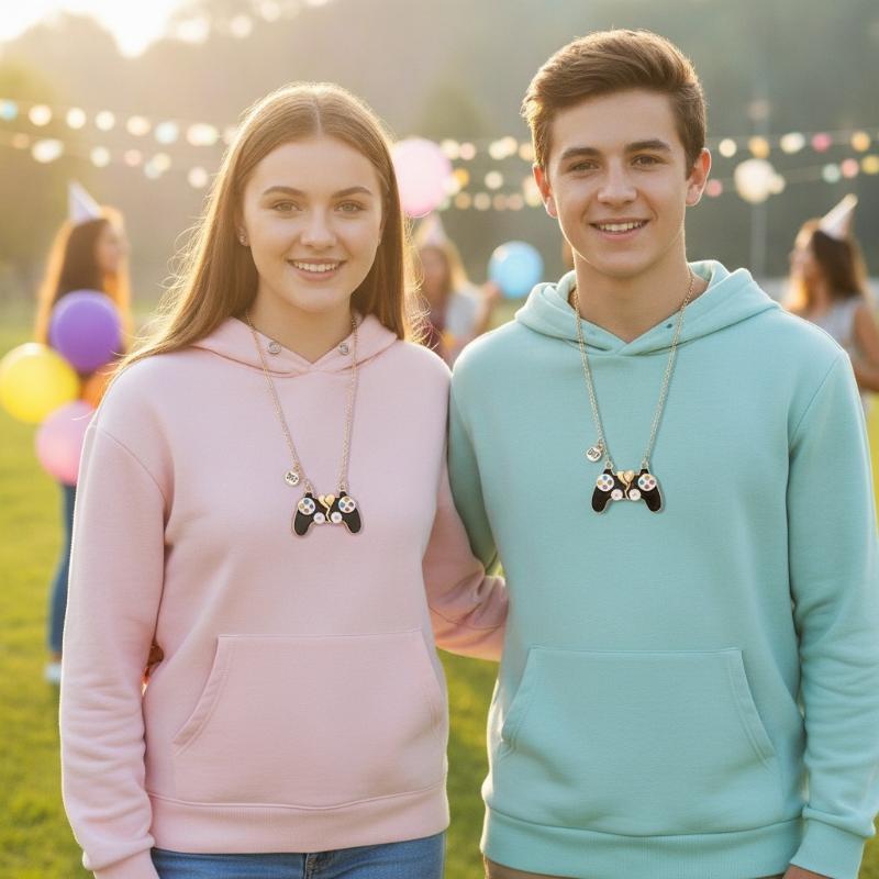 2Pcs Magnetic Game Controller  - Magnetic Couple Matching Necklaces 评论和价格