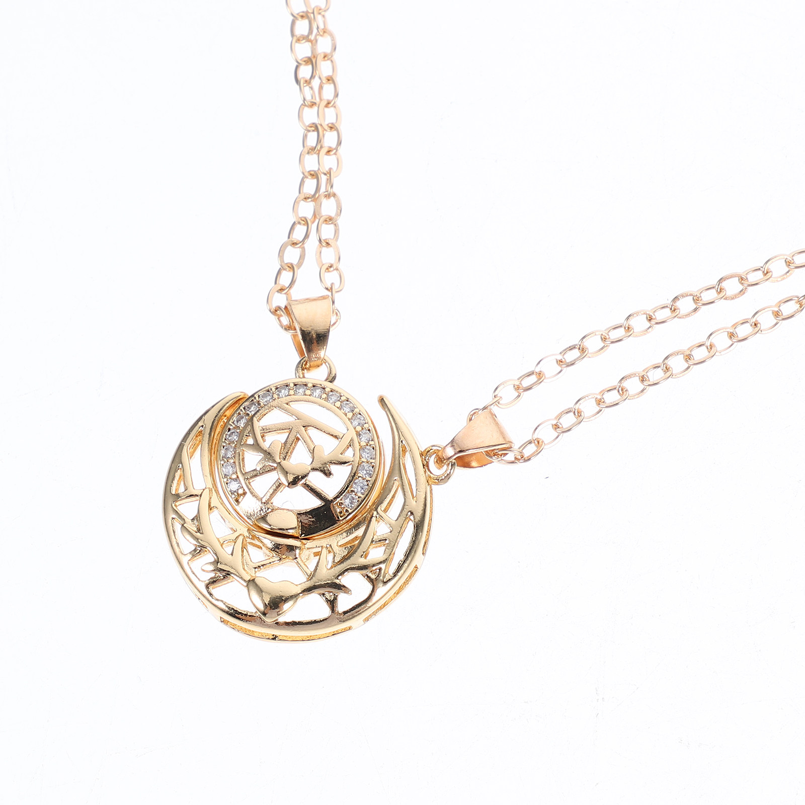 1Pair Sun Moon Necklace for Co - Magnetic Couple Matching Necklaces 评论和价格