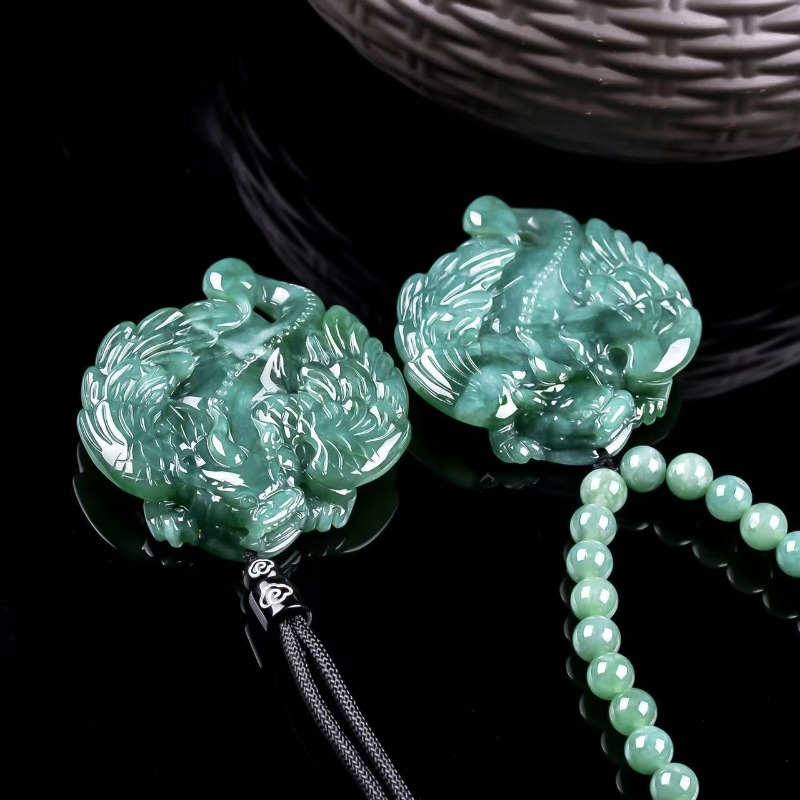 Natural Real Emerald Blue Wate - Necklaces 评论和价格
