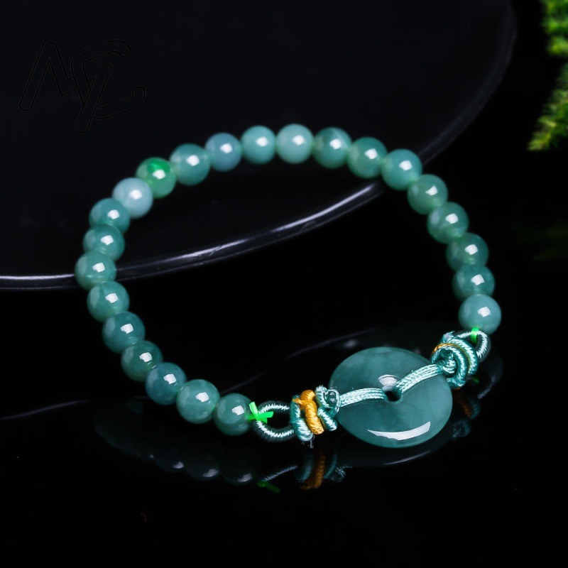 Natural Real Emerald Blue Wate - Bracelets 评论和价格