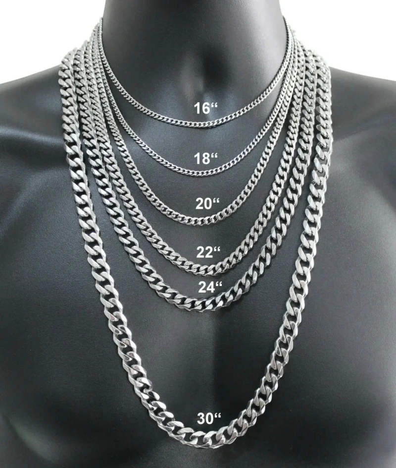 Men's 925 Sterling Silver Neck - Cuban Link Chain 12Mm 评论和价格