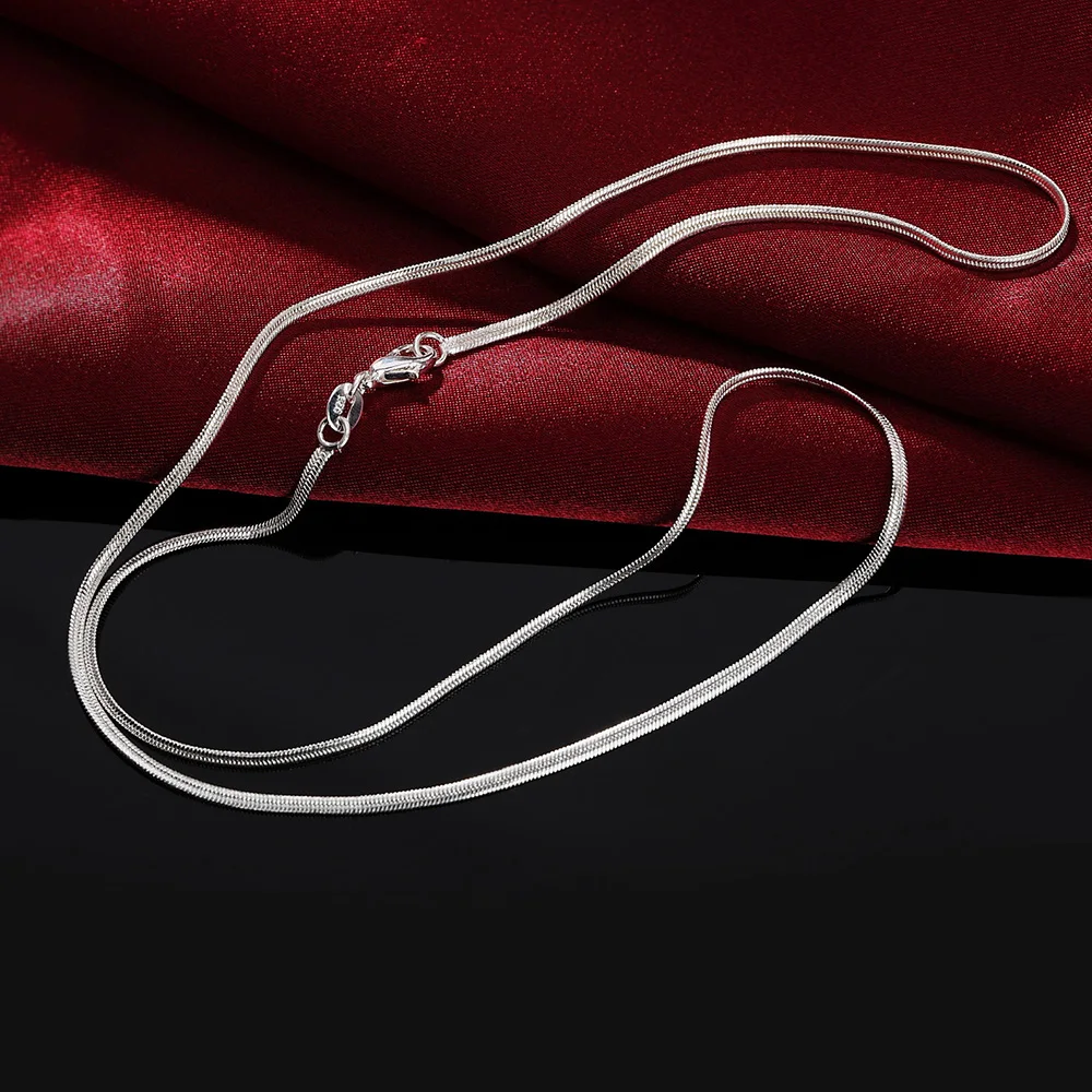 40-75cm Length 925 Sterling Si - 925 Sterling Silver Chain Necklace Men 评论和价格