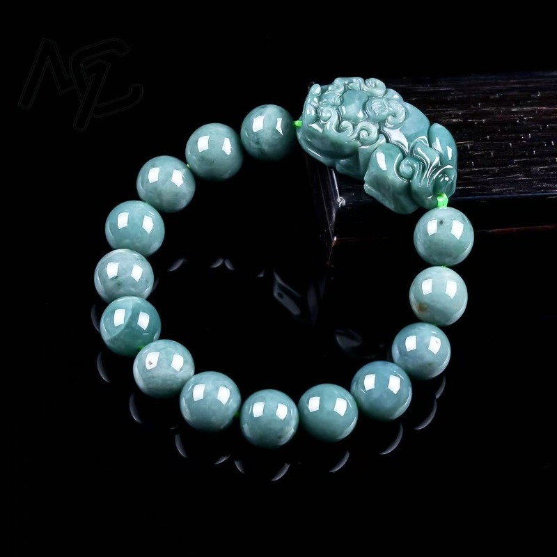 Natural Real Emerald Blue Wate - Bracelets 评论和价格