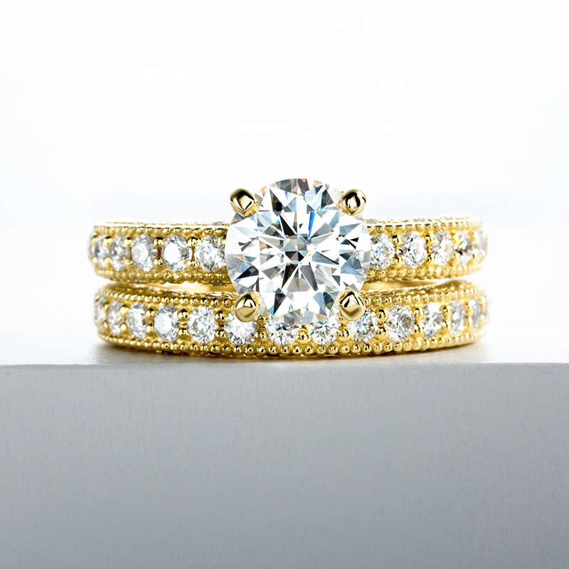 Ring Set For Women 925 Sterlin - Moissanite Engagement Ring 1 Carat 评论和价格