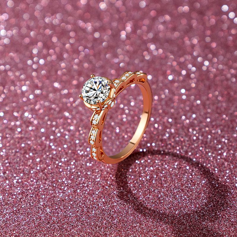 Holiday Gift Four-claw Bouquet - Moissanite Engagement Ring 1 Carat 评论和价格