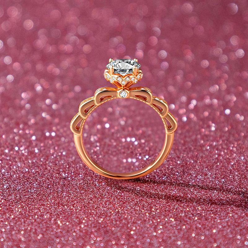 Holiday Gift Four-claw Bouquet - Moissanite Engagement Ring 1 Carat 评论和价格