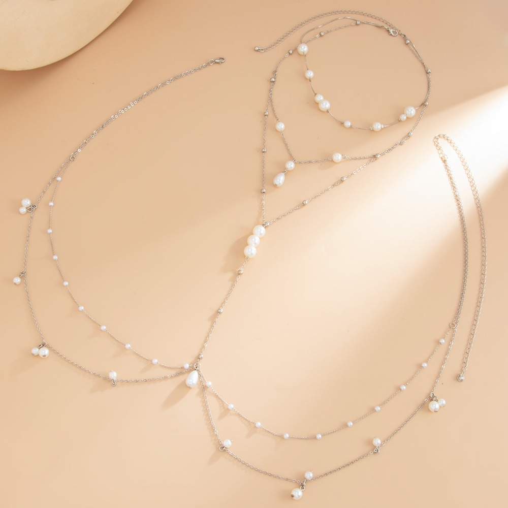 Multi Layer Imitation Pearl Ne - Body Jewelry 评论和价格